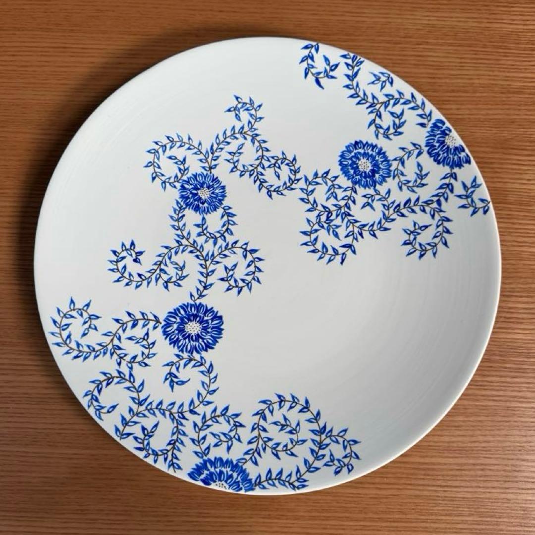 アリタポーセリンラボ：GALLERY フラットプレートL ブルー唐草☆