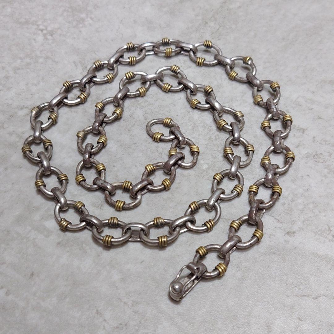 Y*s様 MEXICAN JEWELRY オーバルリンクネックレス ゴールドコイ