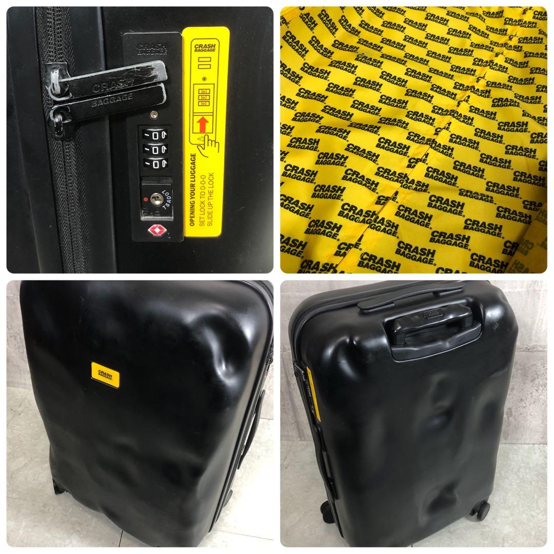 CRASH BAGGAGE　スーツケース　ダメージ加工　ブラック　TSAロック