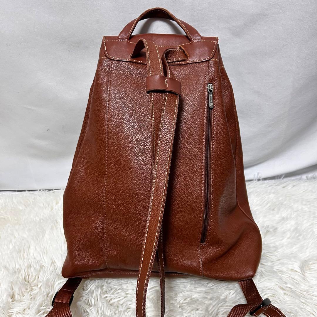 LONGCHANP オールレザー　リュック　デイパック　フローネ　ブラウン