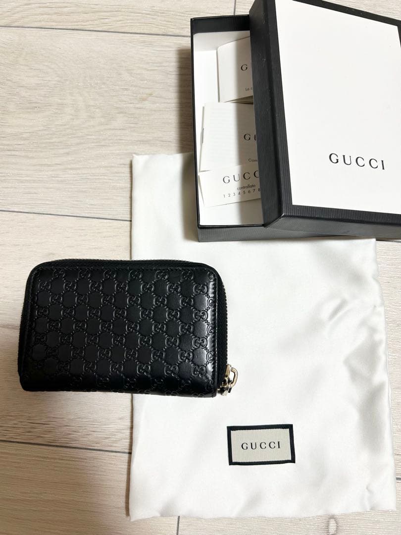 グッチ　GUCCI　マネークリップ　札入れ　小銭入れ　レザー　ブラック　セット売