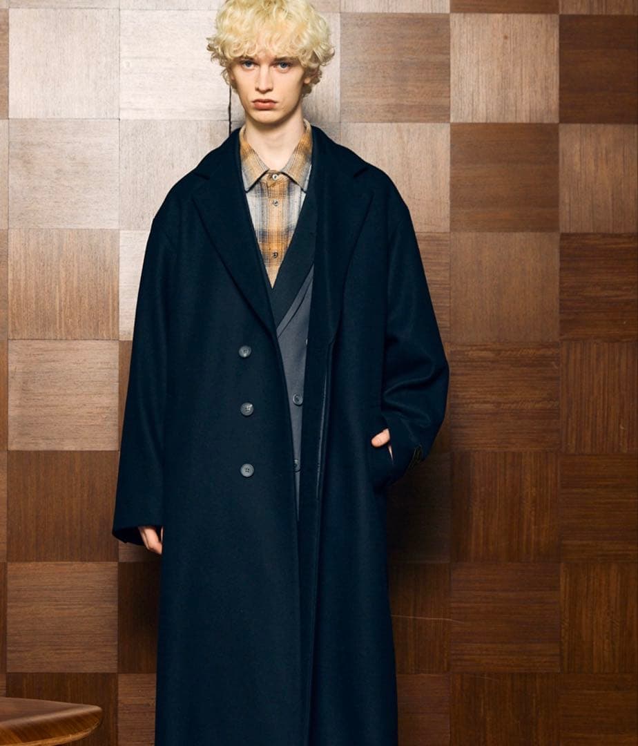 メゾンスペシャル　Super170s プライムオーバーメルトンチェスターコート