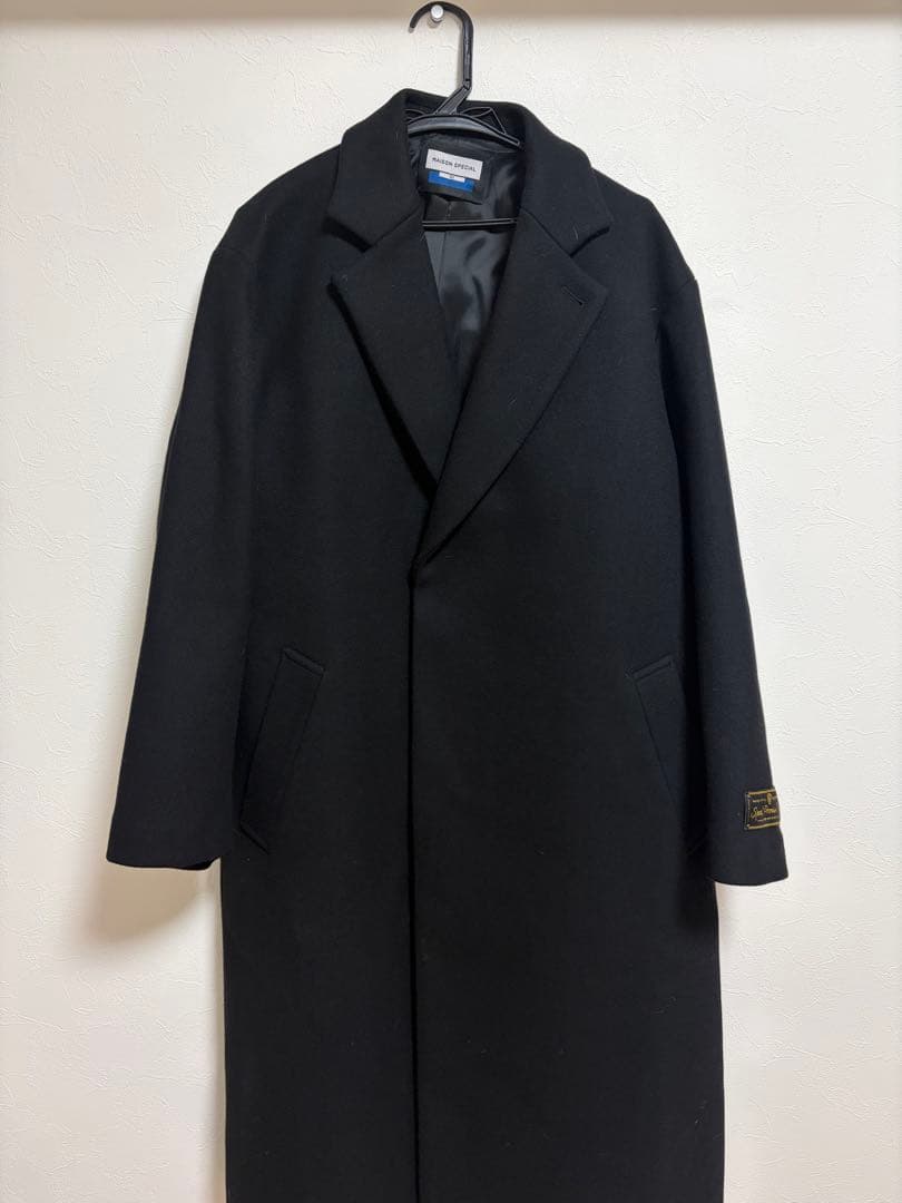 メゾンスペシャル　Super170s プライムオーバーメルトンチェスターコート
