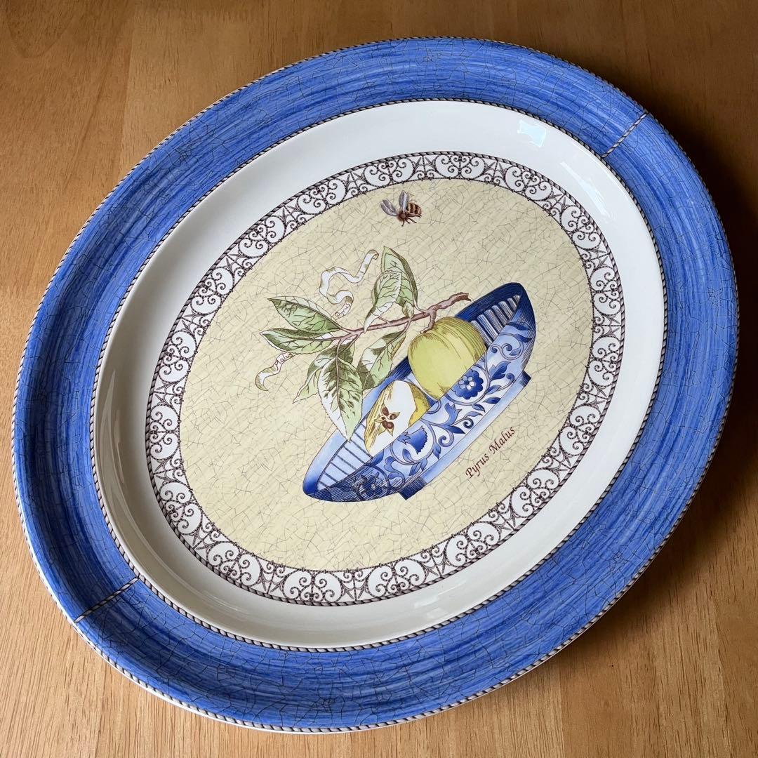 【美品】英国製　ウェッジウッド★サラズガーデン★オーバルパーティプレート