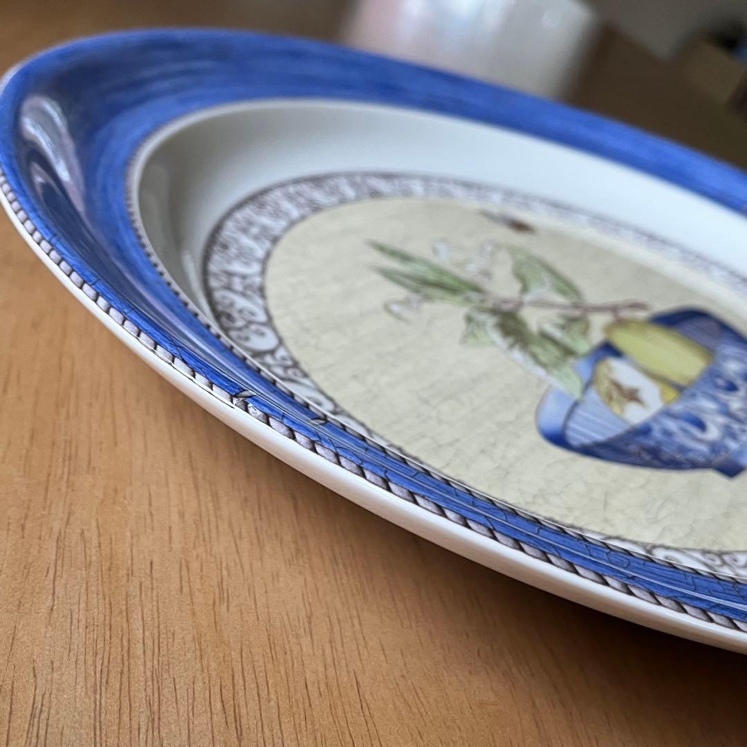 【美品】英国製　ウェッジウッド★サラズガーデン★オーバルパーティプレート