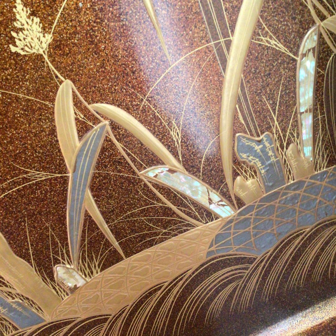 時代漆器　廣蓋　広蓋　骨董　蒔絵　螺鈿　昭和3年　共箱あり　アンティーク