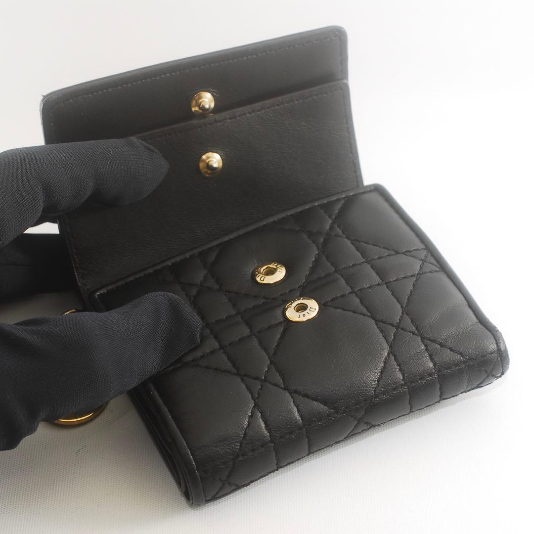 ＊Lady Dior＊ディオール＊ラムスキン＊ロータスウォレット＊カナージュ