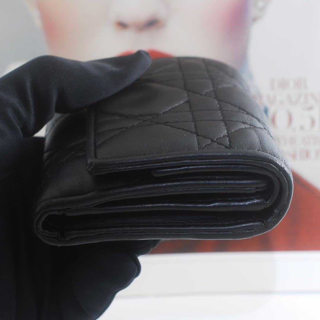 ＊Lady Dior＊ディオール＊ラムスキン＊ロータスウォレット＊カナージュ