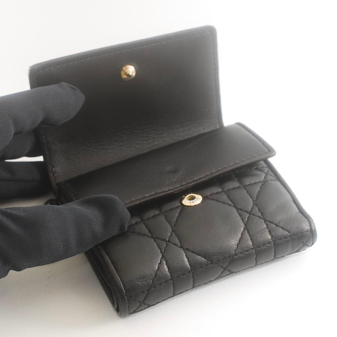 ＊Lady Dior＊ディオール＊ラムスキン＊ロータスウォレット＊カナージュ