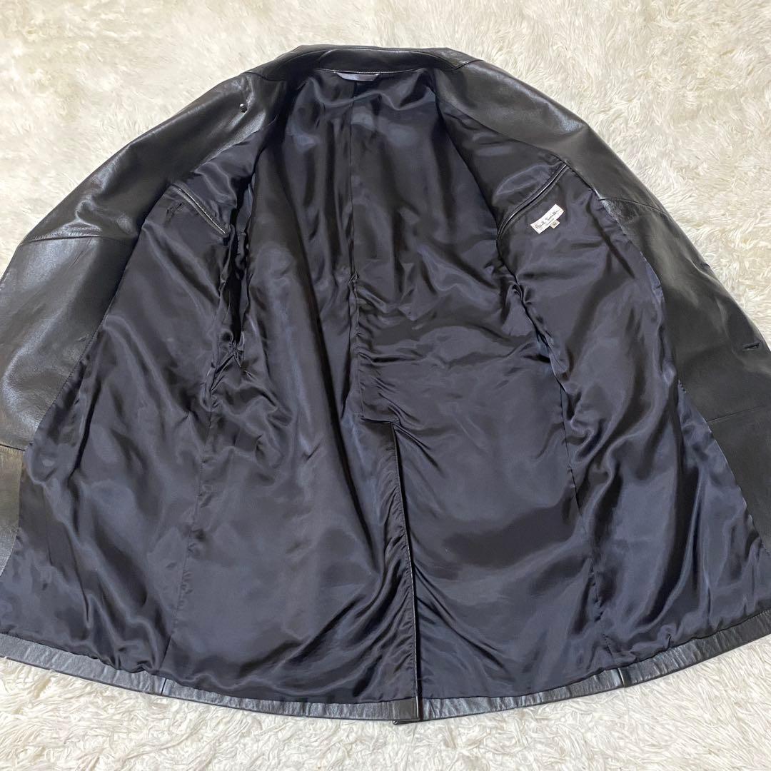 美品✨Paul smith トレンチコート 牛革 レザー 黒 ベルト M