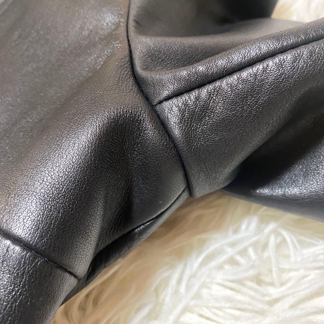 美品✨Paul smith トレンチコート 牛革 レザー 黒 ベルト M