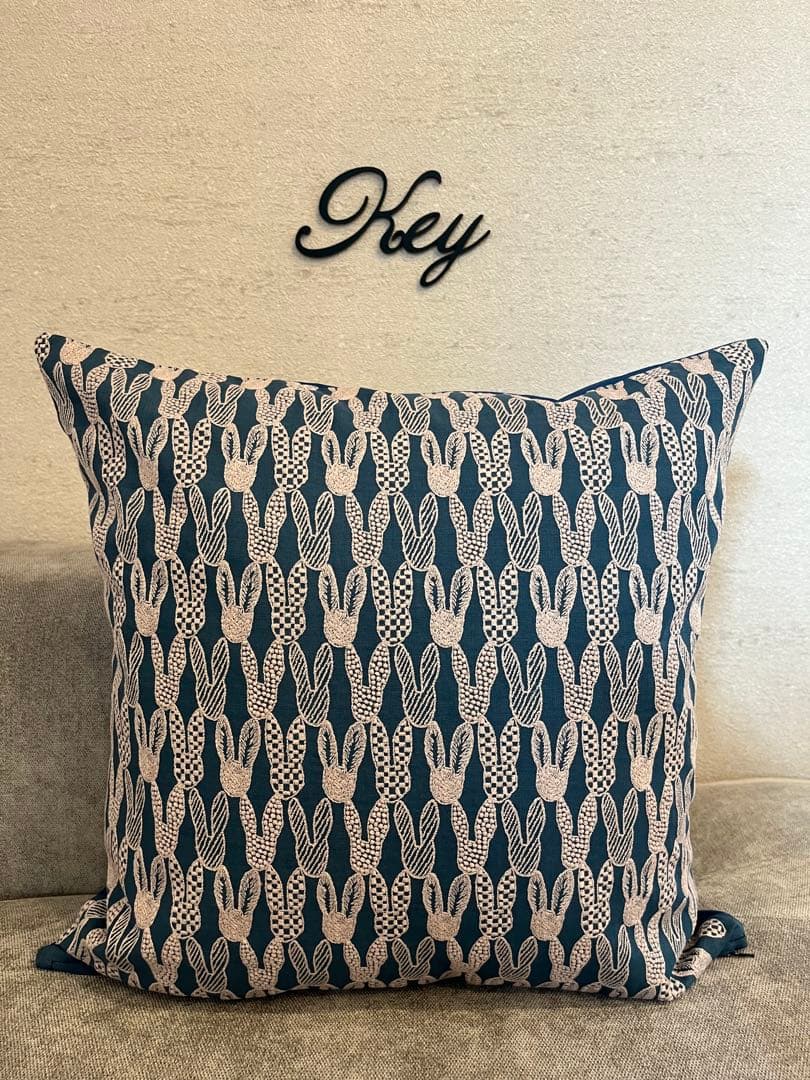 ミナペルホネン　ハンドメイド　クッションカバー★pomppia blue