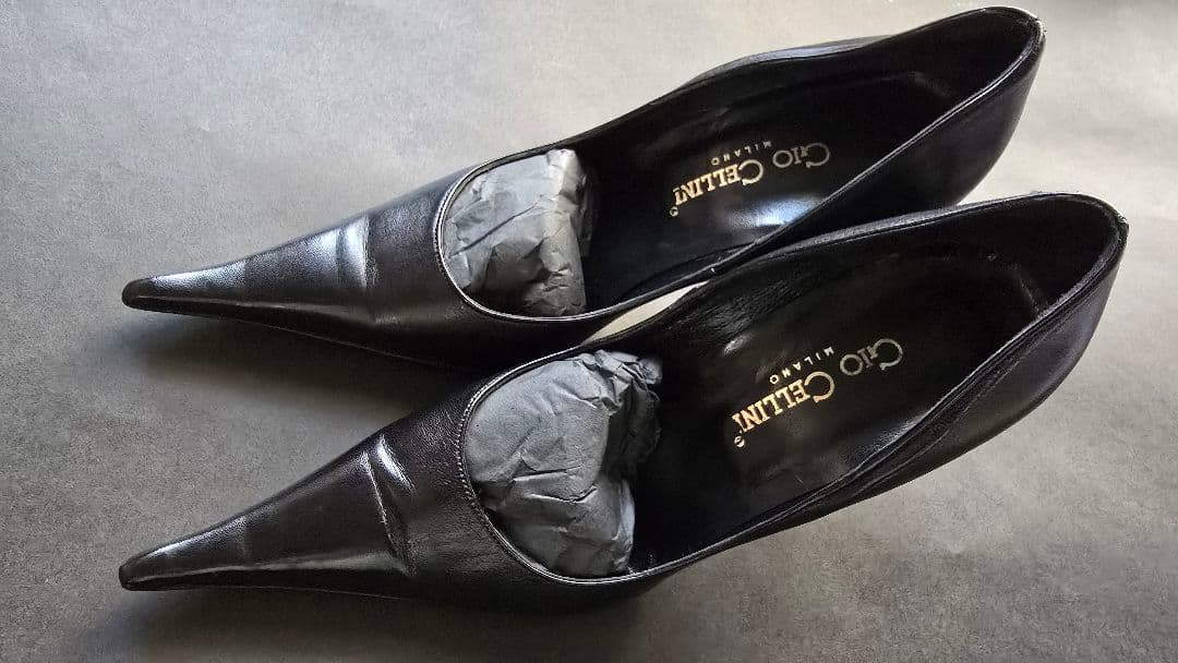 Gio CELLINI MILANO ミラノ購入ポインテッドトゥハイヒール黒