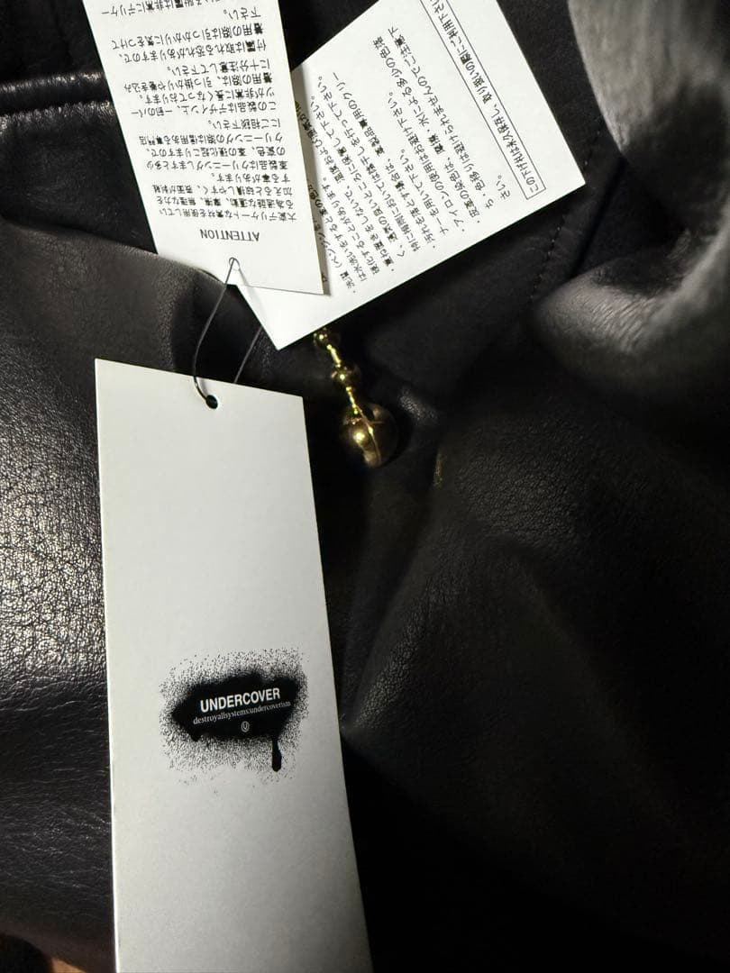 最強！希少！新 UNDERCOVER アンダーカバー レザーライダースコートif