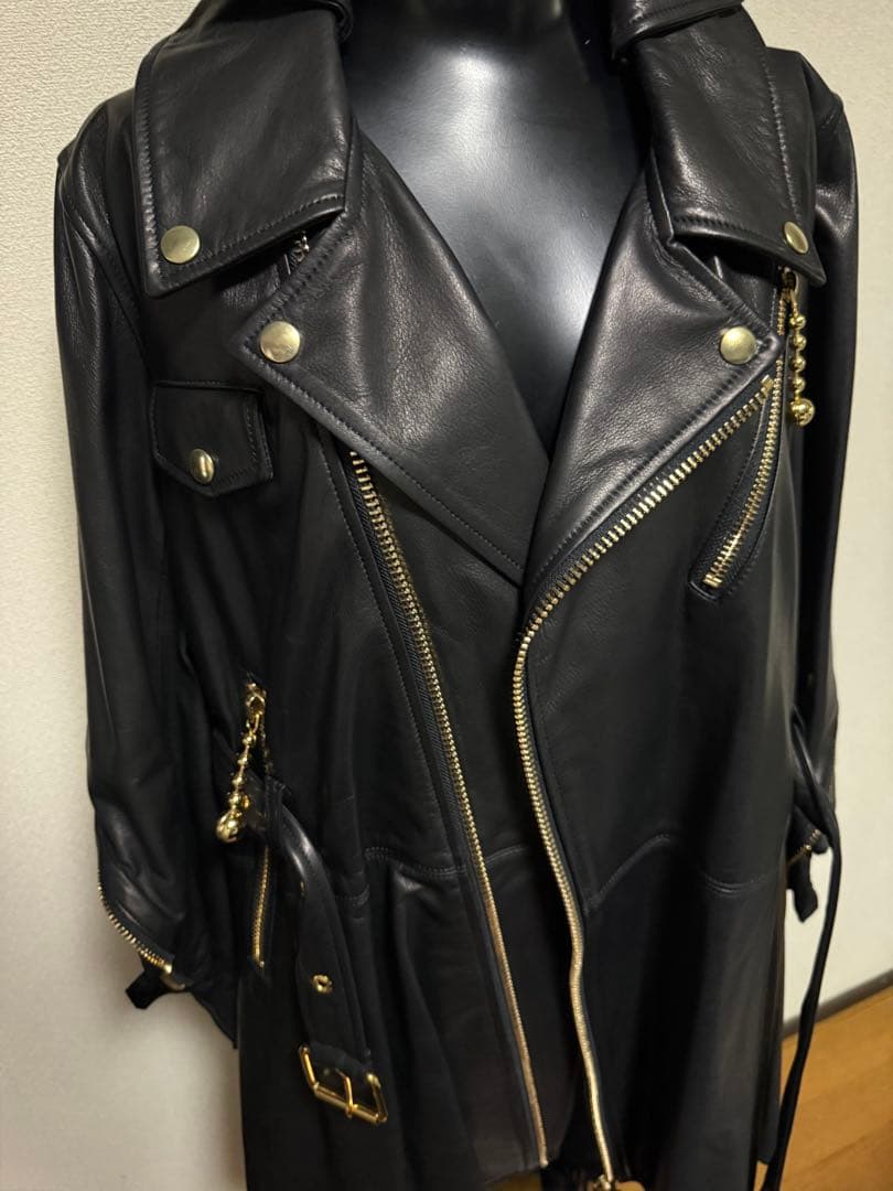最強！希少！新 UNDERCOVER アンダーカバー レザーライダースコートif