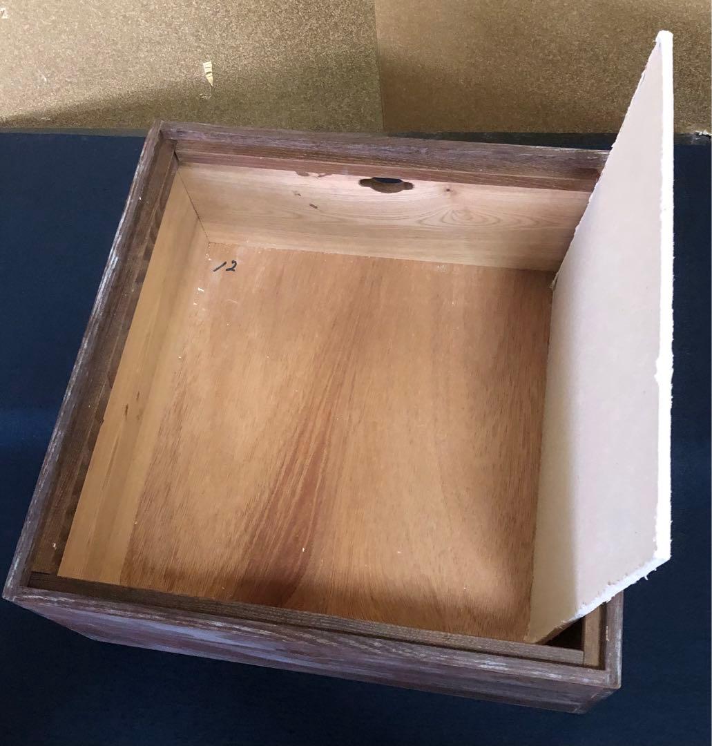 《R》茶道具 桑置炉 コード穴付 元箱　260209け1