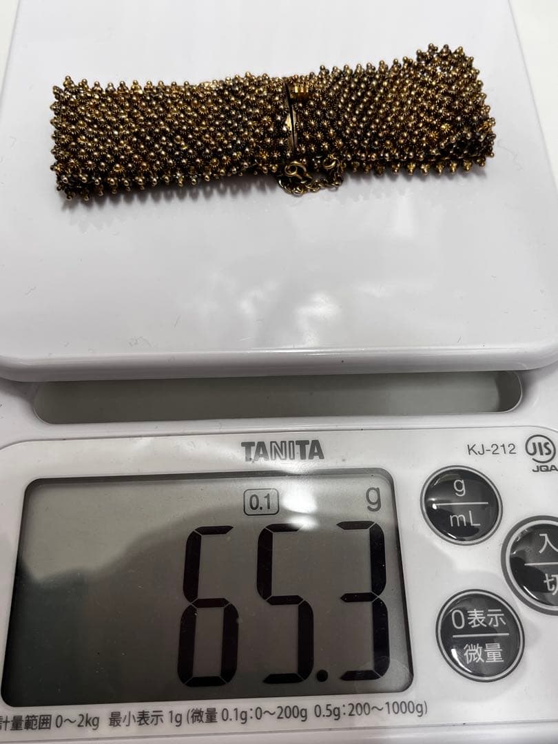 ま*る様 ヴィンテージ 18K ブレスレット アクセサリー 65.3g