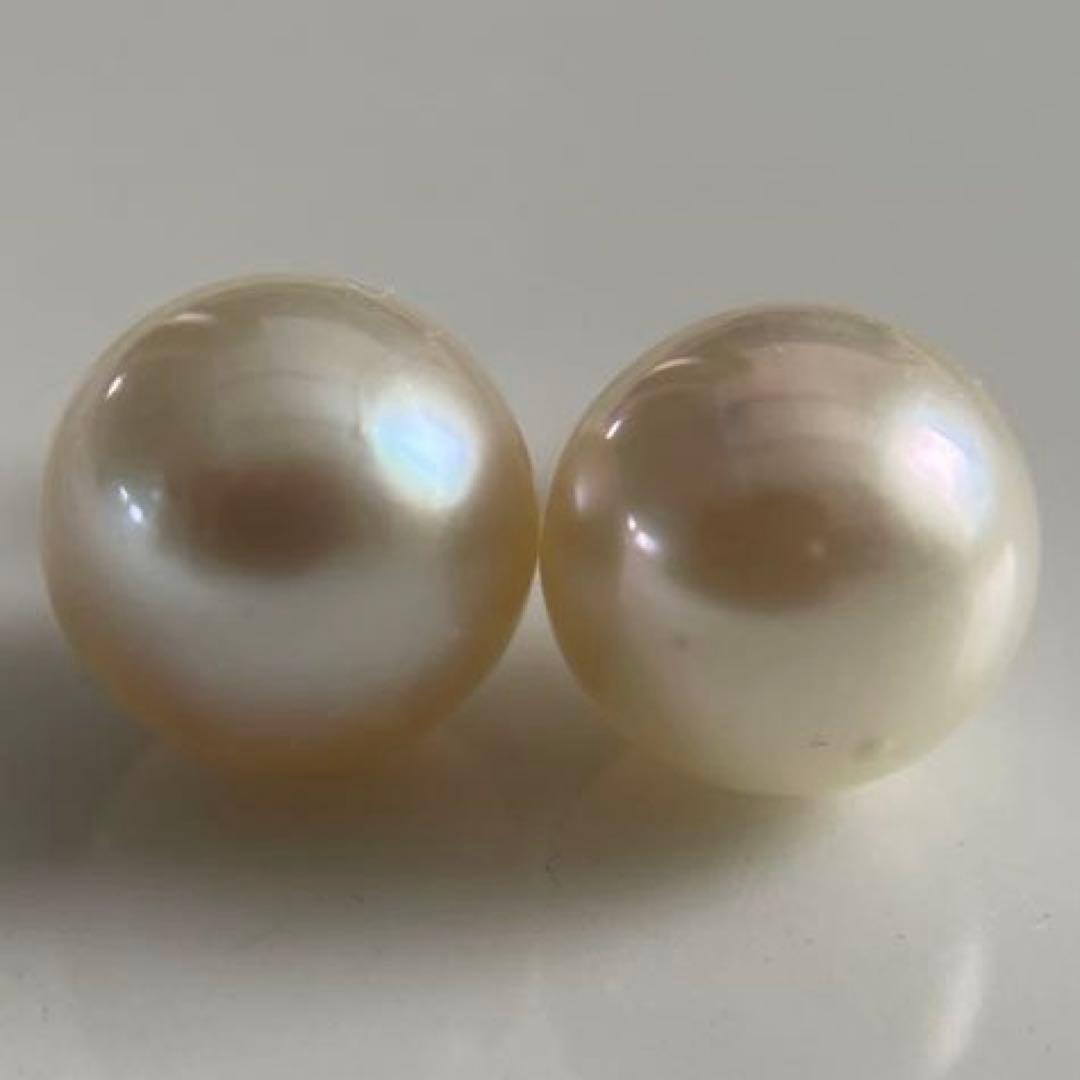 宇和島産 あこや本真珠 大珠　パール ピアス 金具K18 イエローゴールド