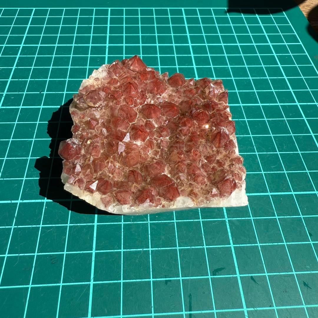 希少❣️ 高品質　ザンビア産　　幻影水晶　レッドファントム　クラスター　赤富士①