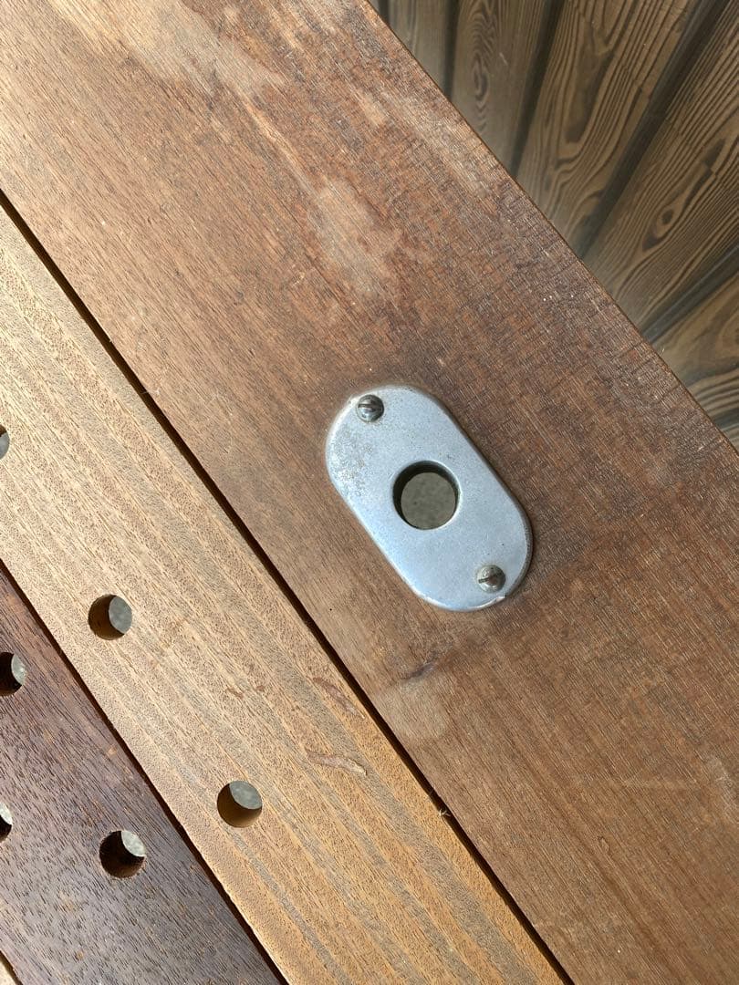 ワークテーブル　ローテーブル　アイアンウッド　鉄脚　作業台　ヴィンテージ