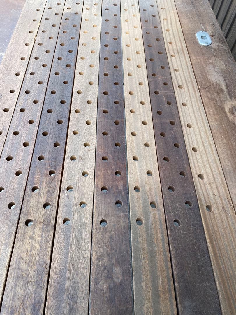 ワークテーブル　ローテーブル　アイアンウッド　鉄脚　作業台　ヴィンテージ