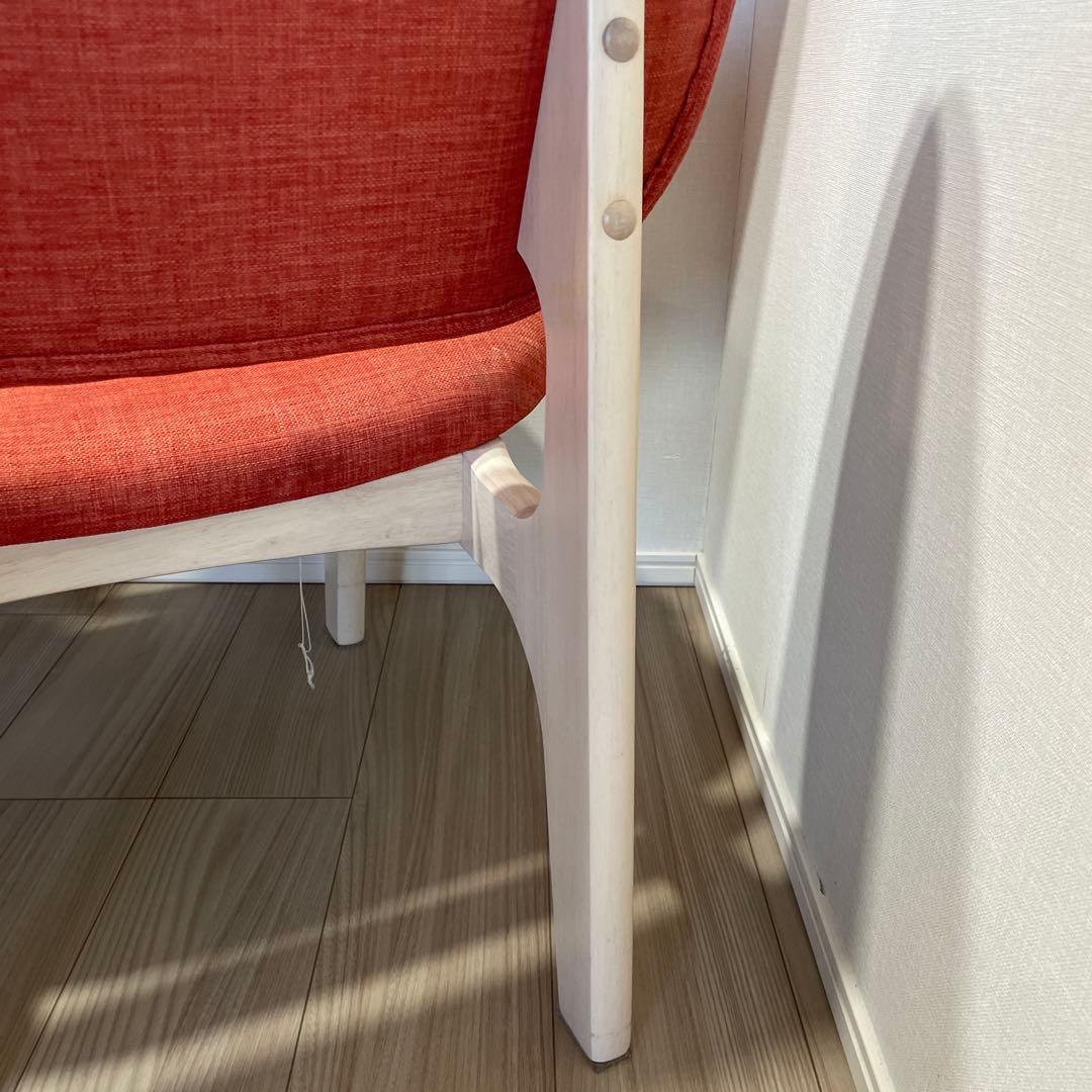 ニトリ リラックスワイド ダイニングチェア2脚　椅子　　　オレンジ