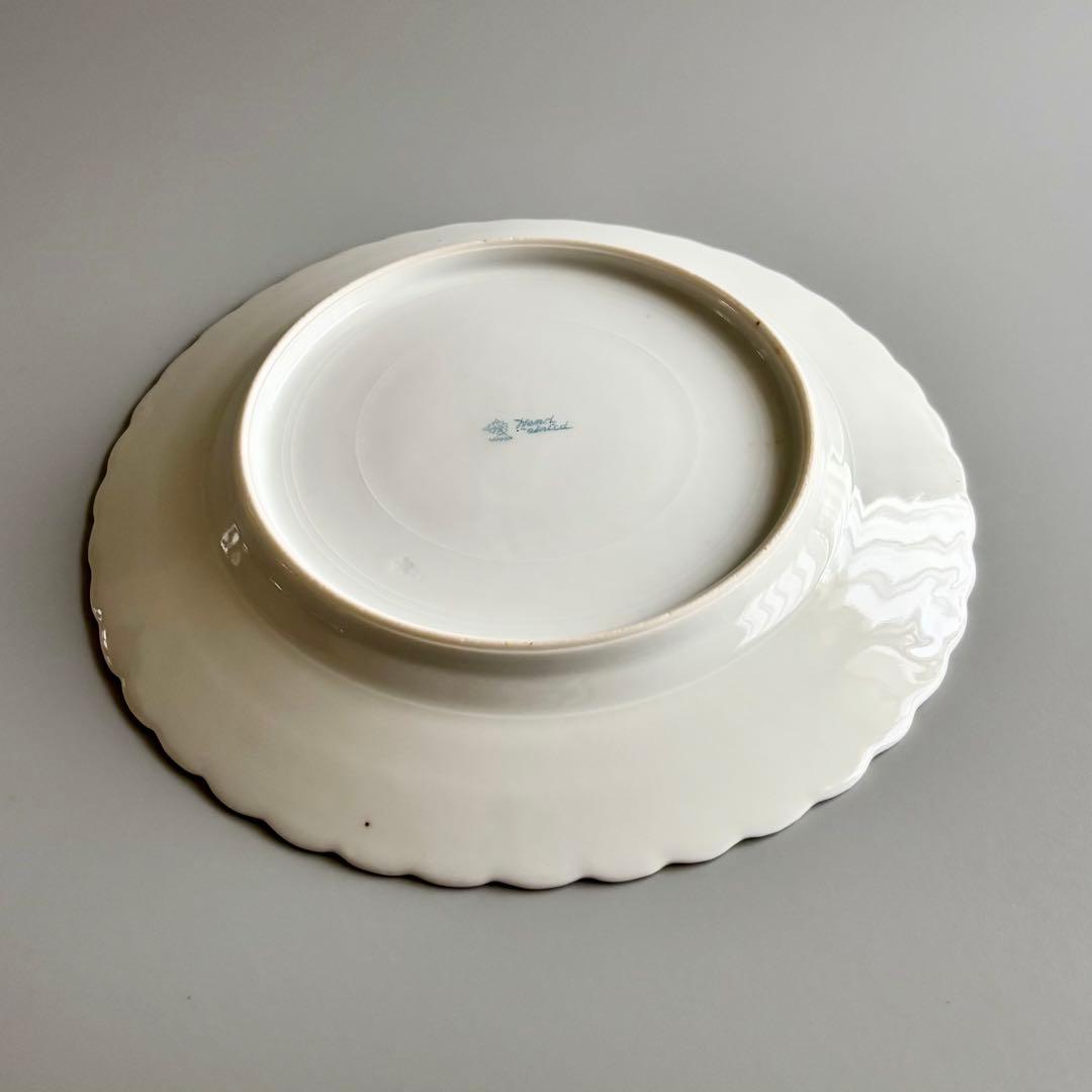 アンティーク　オールドノリタケ　初期メイプルリーフ印　薔薇金彩プレート【稀少品】