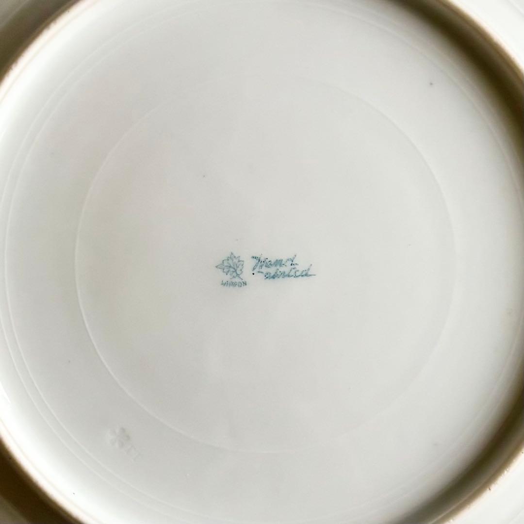 アンティーク　オールドノリタケ　初期メイプルリーフ印　薔薇金彩プレート【稀少品】