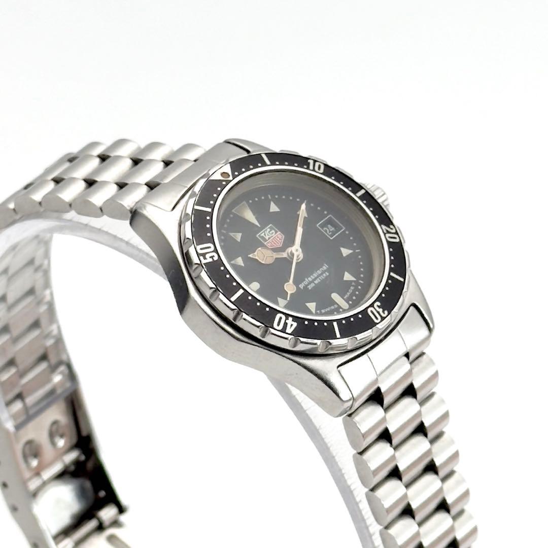 タグホイヤー　プロフェッショナル　973.008 ブラック文字盤　シルバー