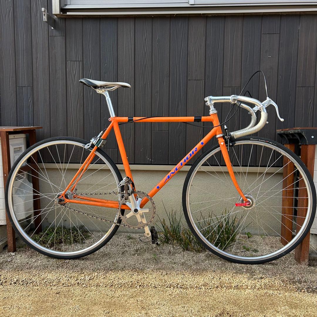 アンカー　ブリジストンフレーム競輪　自転車中古　街道ピスト練習用　完成車