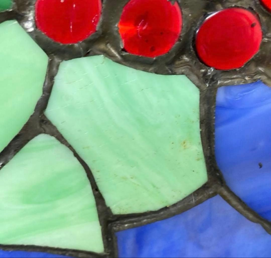 3616-P ステンドグラスランプ　葡萄文ランプ　ぶどう アンティーク