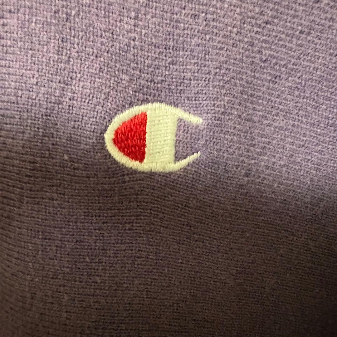 90s Champion スゥエットカーディガン 茄子紺