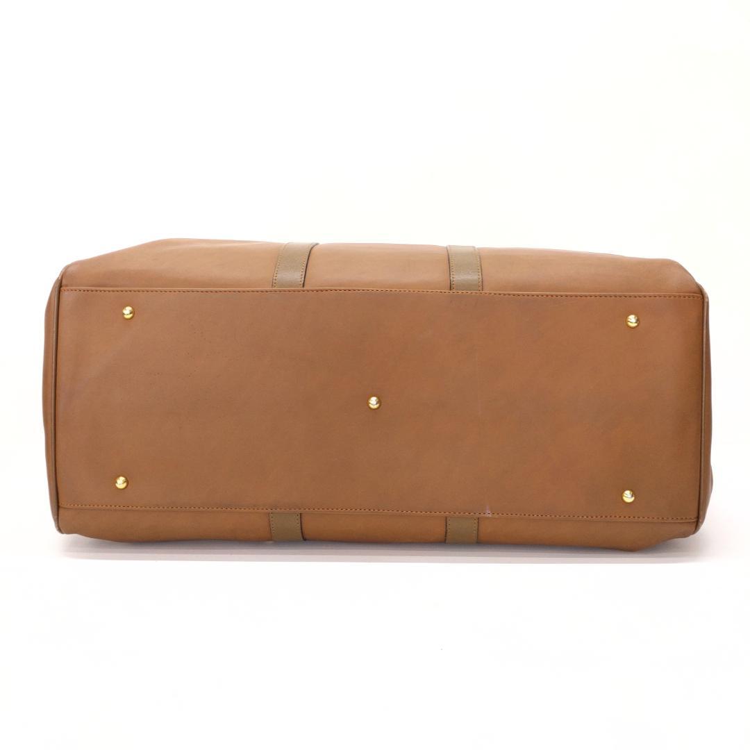 Courreges クレージュ レザー ボストンバッグ ブラウン 大容量