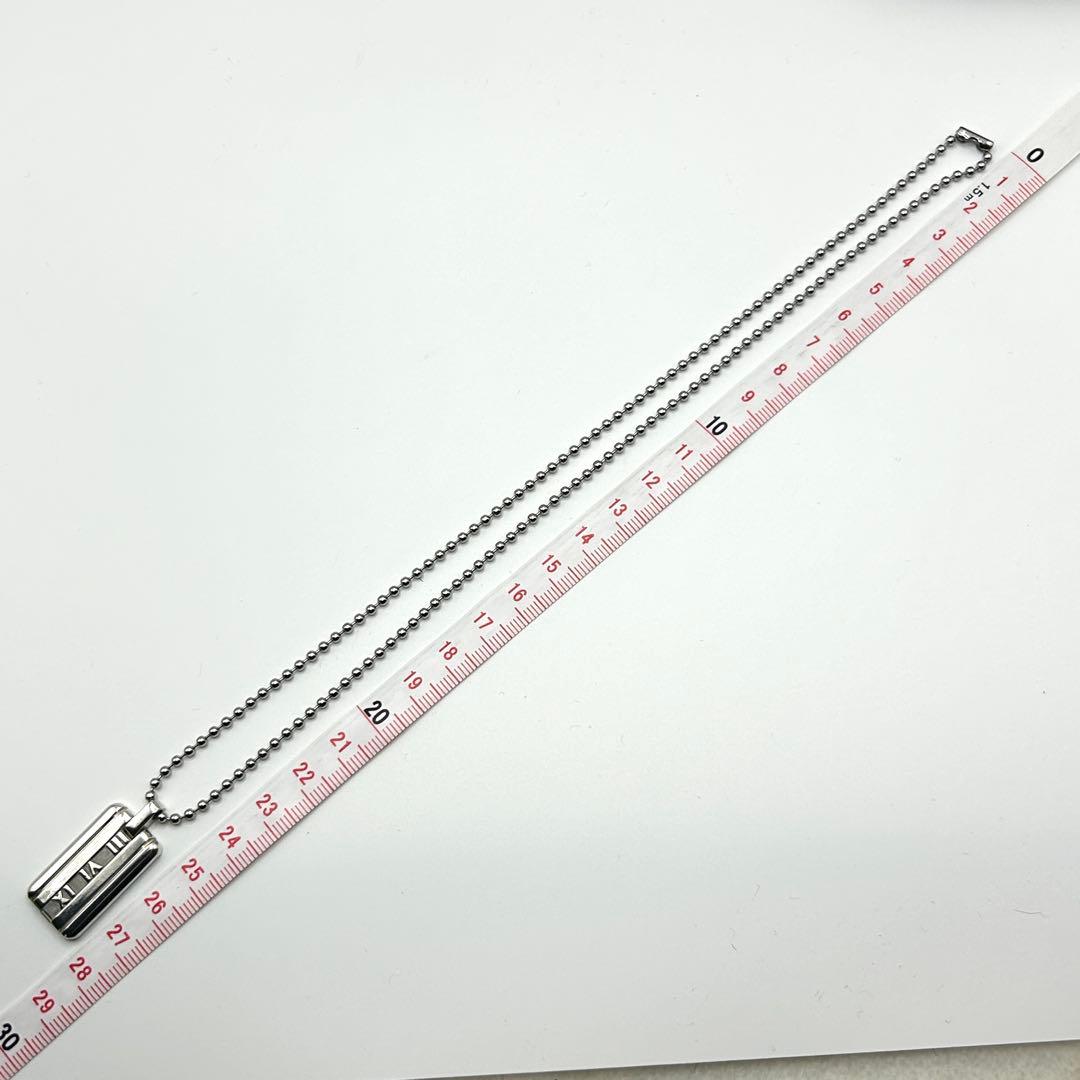 美品　ティファニー　アトラス　プレート　ネックレス　シルバー　社外チェーン