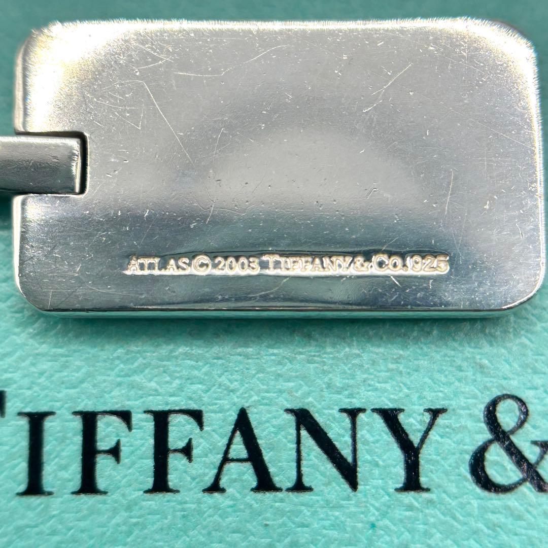 美品　ティファニー　アトラス　プレート　ネックレス　シルバー　社外チェーン