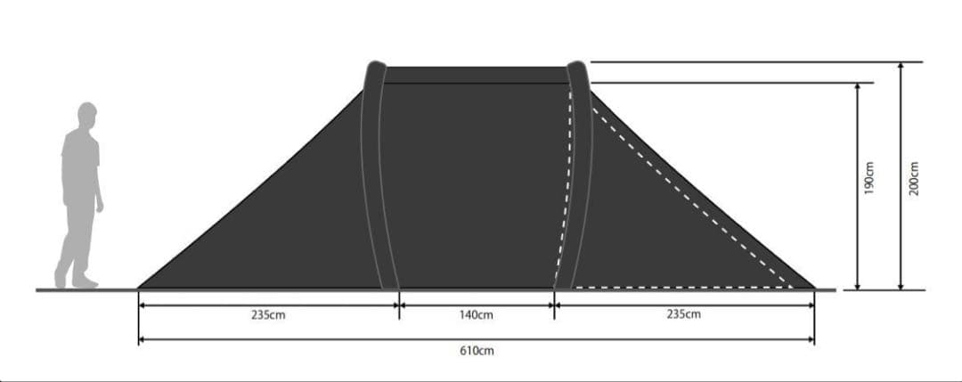 LALPHA ジオAIR TC TP-300BK ブラック エアーテント