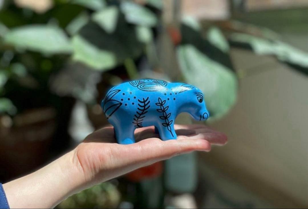 【LOUVRE】ルーブル美術館　青いカバ　エジプト古代埋蔵品　樹脂製