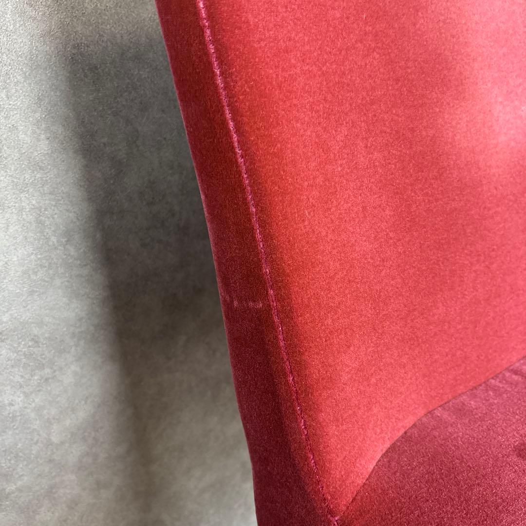 ダイニングチェア ダークレッド ベロア 3脚セット ばら売り可 昭和 レトロ