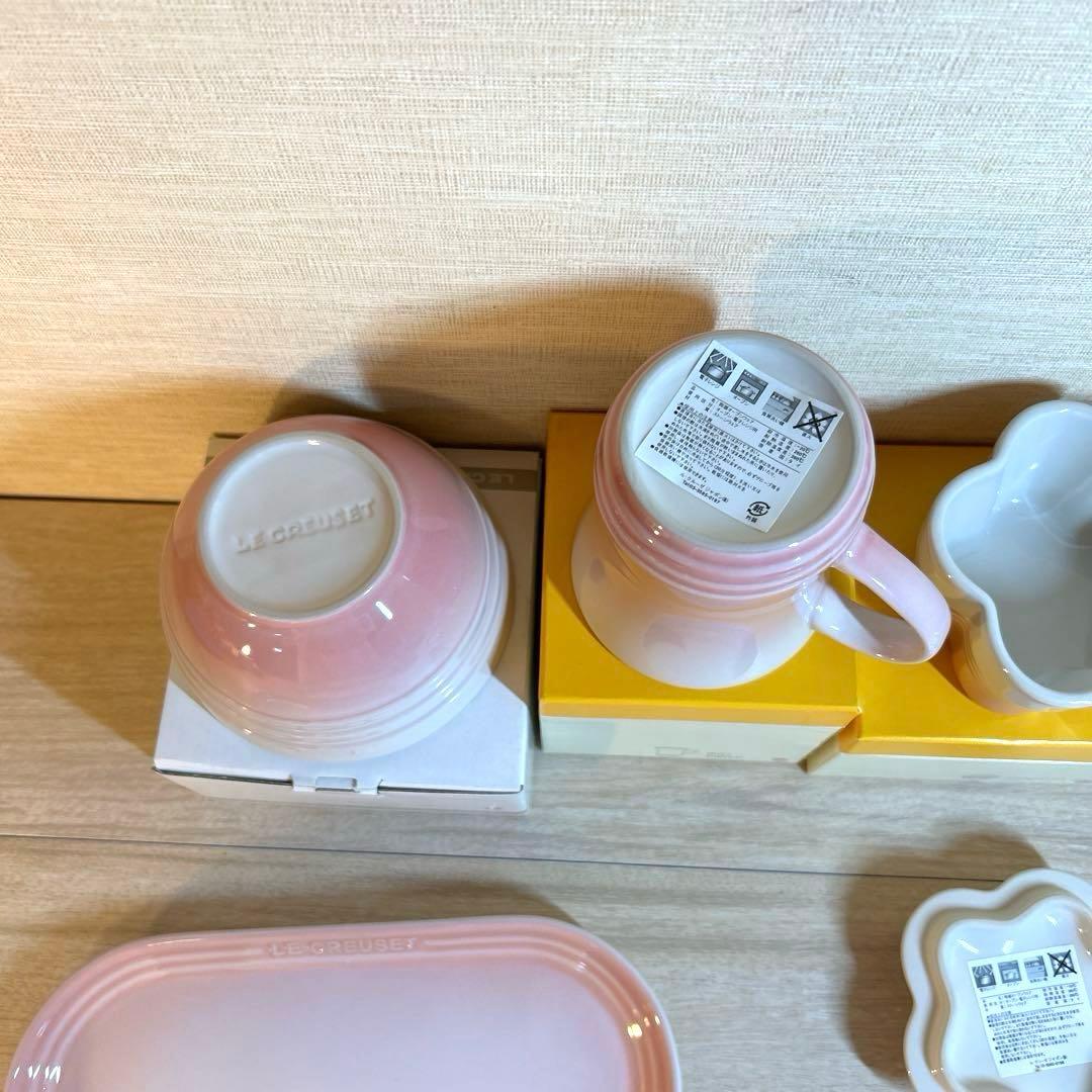 ルクルーゼ　食器セット　オブロングプレート　フラワーディッシュ　マグ　ボウル