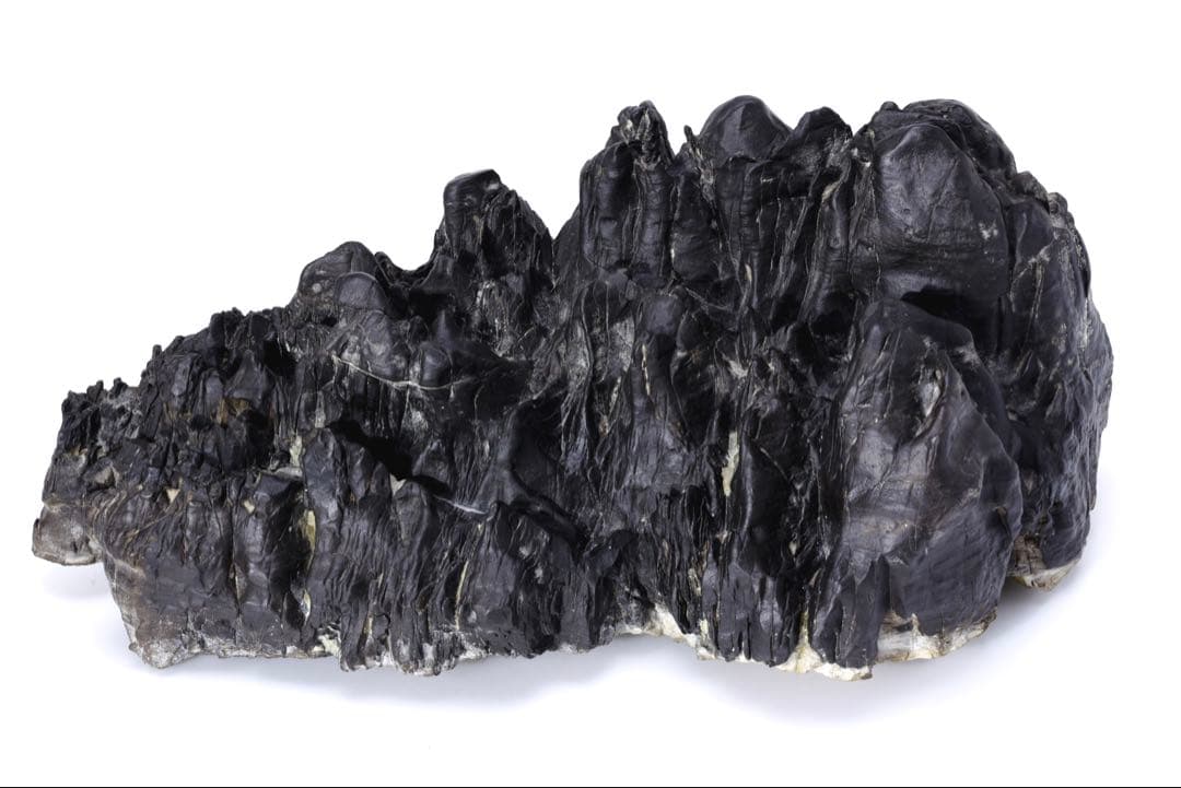 古谷石 遠山 連山 滝石 13.4kg 水石 鑑賞石 天然石 原石 盆石 静岳石