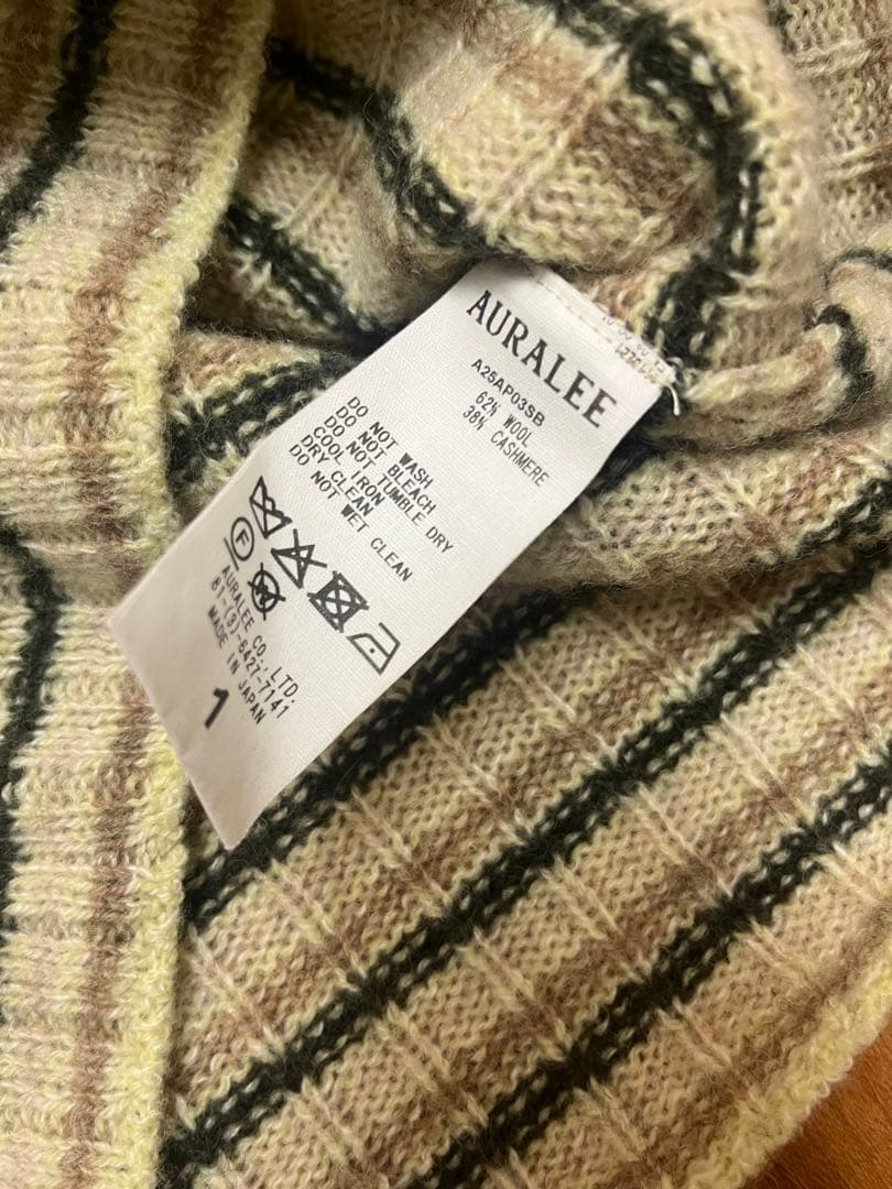 期間限定出品　AURALEE:WOOL CASHMERE RIB KNIT