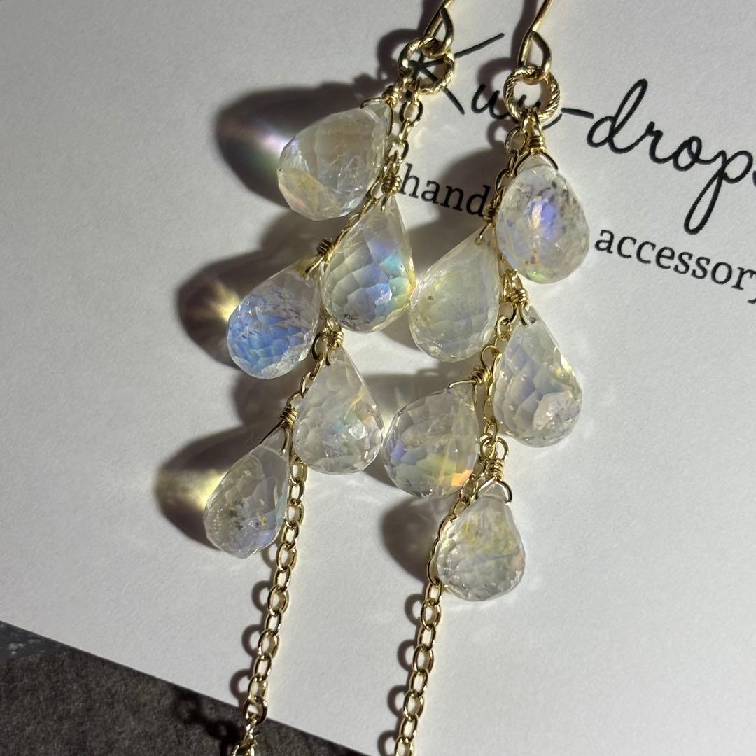 《再販》アンデシンラブラドライト✴︎14kgfピアスP292