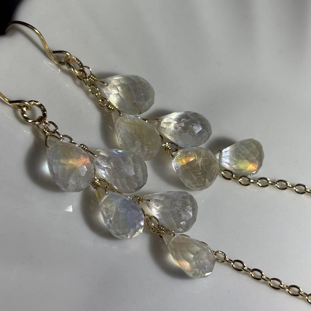 《再販》アンデシンラブラドライト✴︎14kgfピアスP292