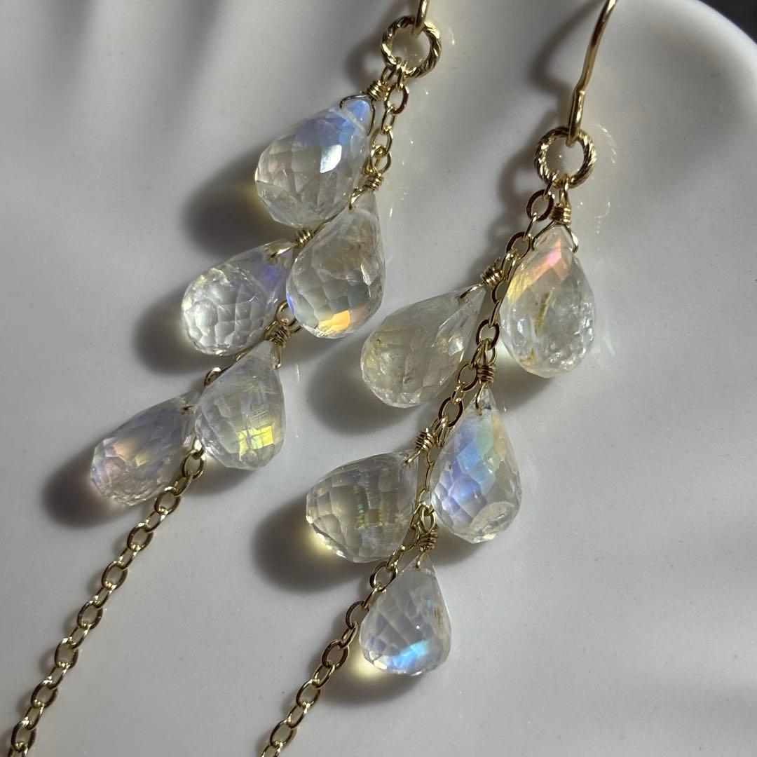 《再販》アンデシンラブラドライト✴︎14kgfピアスP292