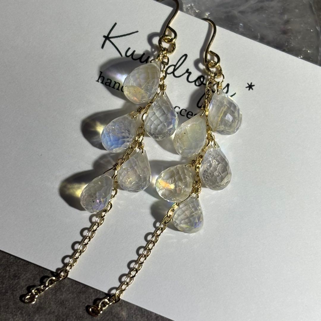 《再販》アンデシンラブラドライト✴︎14kgfピアスP292