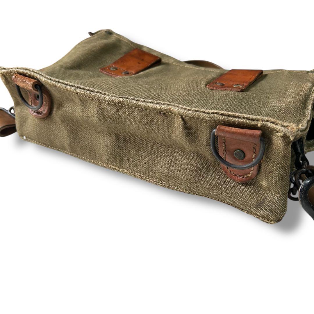 フランス軍 実物 M35 アンモバッグ 40~50s ミュゼット型 ショルダー