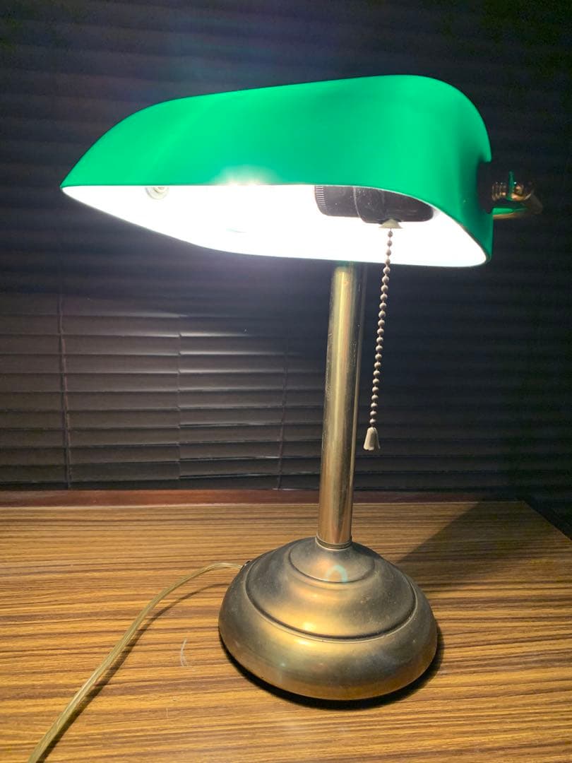 バンカーズライト/ビンテージ？/デスクライト/テーブルランプ/デスクランプ/緑