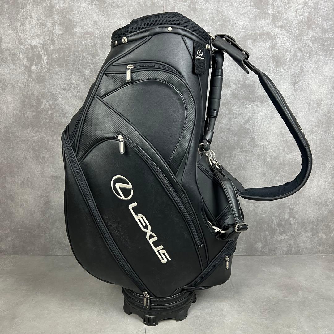 人気　レクサス　キャディバッグ　カート式　8分割　3点式ショルダーベルト