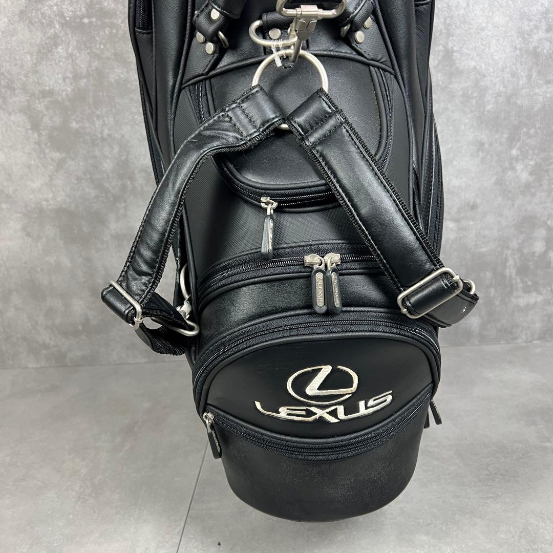 人気　レクサス　キャディバッグ　カート式　8分割　3点式ショルダーベルト