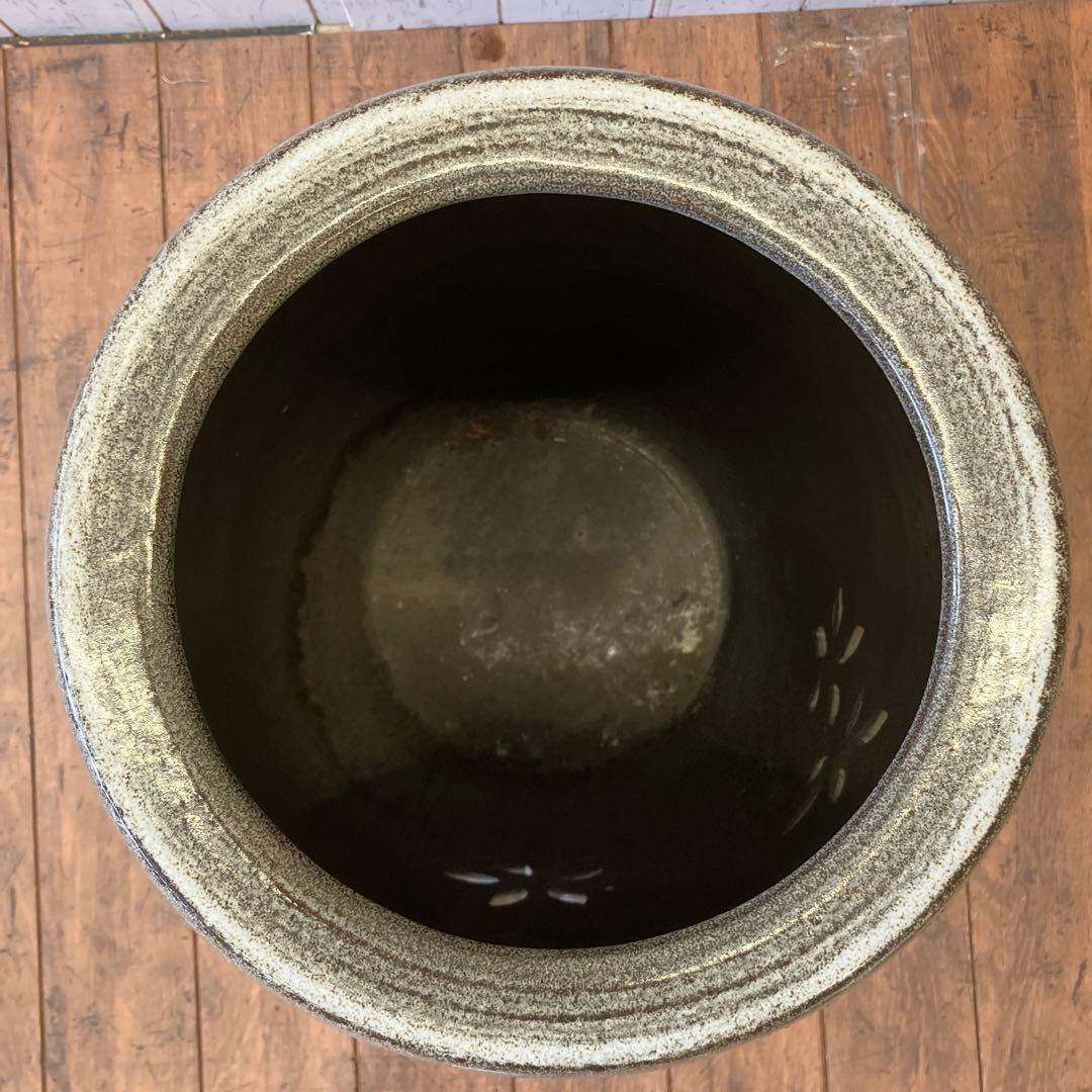 昭和レトロ 陶器製 傘立て 花柄 インテリア 玄関 置物 飾り オブジェ